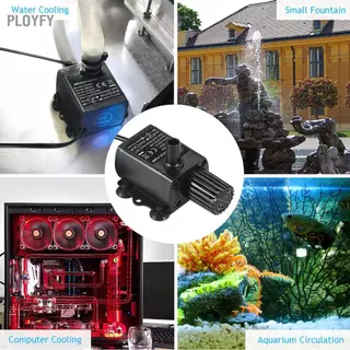 Ployfy USB DC5V 4.8W Ultra-Quiet Mini Brushless ปั๊มน้ำกันน้ำ Submersible Fountain Aquarium หมุนเวียน 300L/H ยก 300 ซม.