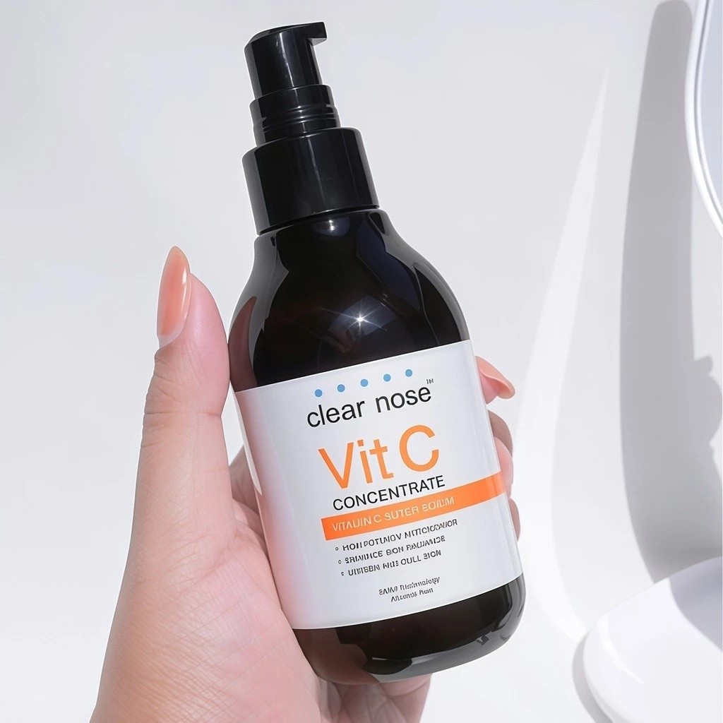 ((เซรั่มนี้ใช้ได้ทุกประเภทผิว ผิวแพ้ง่าย ผิวเป็นสิวง่าย) CLEAR NOSE Vitamin C Concentrate Super Serum วิตามินซี Concentrate Super Serum Vitamin C Brightening Essence 120ml.