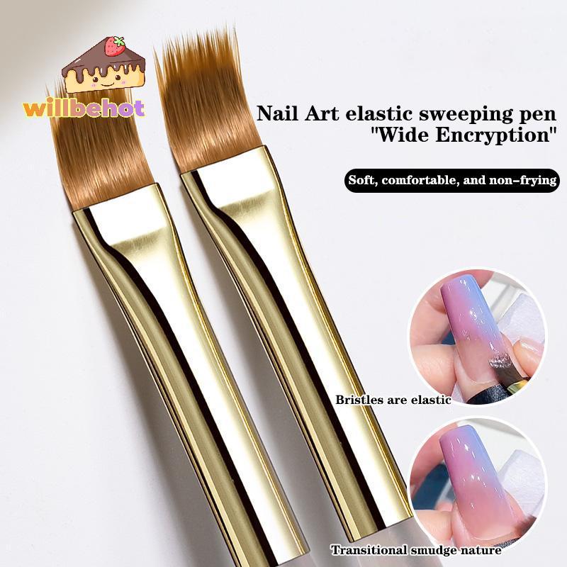 [Willbehot-t] Nail Art Brush Multifunctional Stripe Liner Brushes Modeling Water Ripple DIY Design Hard Bristle Brush Nail Art Tools [ใหม่]
