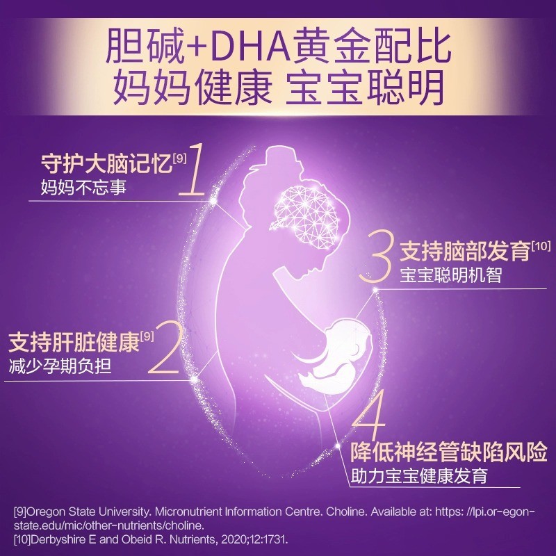 รุ่นออสเตรเลีย elevit elevit Choline DHA น้ํามันสาหร่ายสําหรับหญิงตั้งครรภ์เต็มการตั้งครรภ์ Lactatio