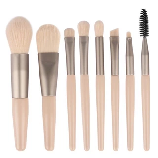 YTL ชุดแปรงแต่งหน้า Makeup Brush แปรงเครื่องสําอาง ขนแปรงนุ่มปลอดภัยไม่แพ้ แบบพกพา8ชิ้น พกพาสะดวก