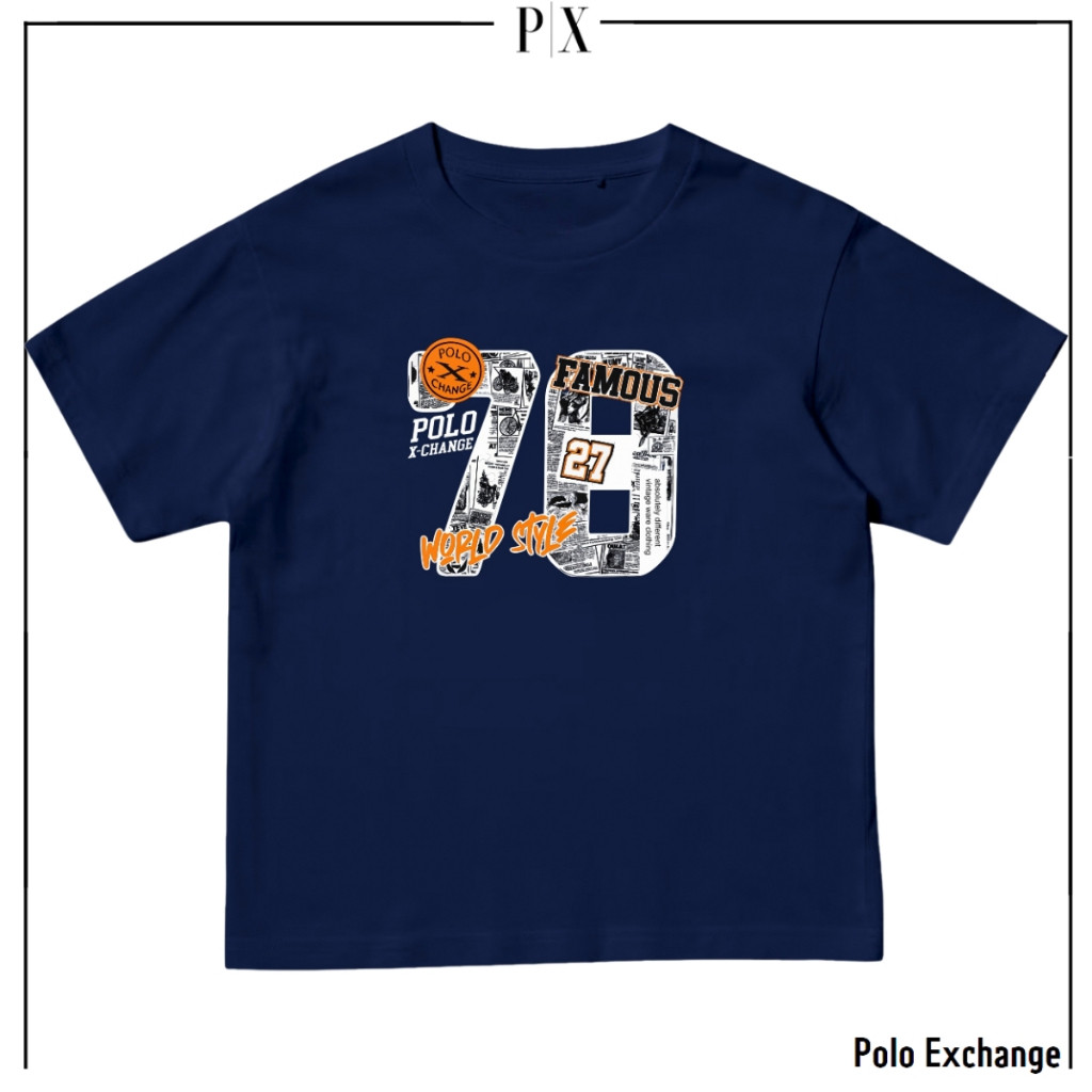 KATUN เสื้อยืดเด็ก Unisex Premium Cotton Spandex Series 9009 Sporty Design Number 78 Radiant T-shirt