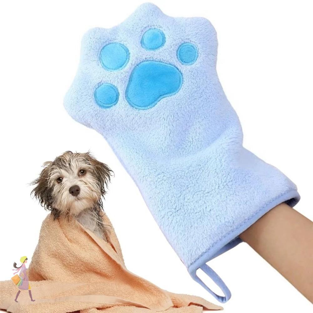YGBG ผ้าขนหนูอาบน้ําแมว, ถุงมืออบแห้งสัตว์เลี้ยงพิเศษแห้งเร็ว, ดูดซับแบบพกพา Deshedding Professional สัตว์เลี้ยงทําความสะอาด Mitten สําหรับสัตว์เลี้ยงกรูมมิ่งเครื่องมือ
