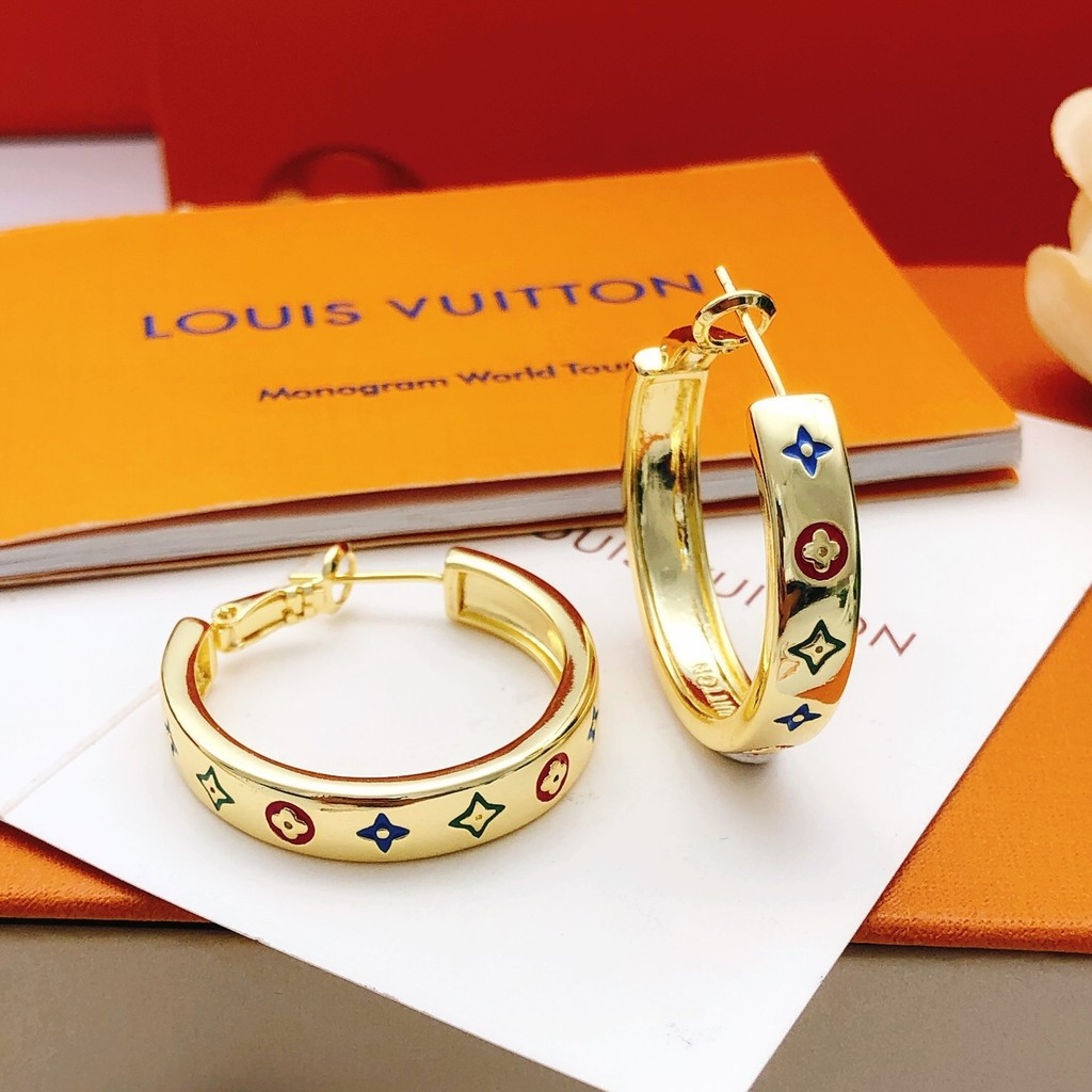 ต่างหูทรงกลมเหมือนดวงจันทร์จากวัสดุทองเหลือง ICSI