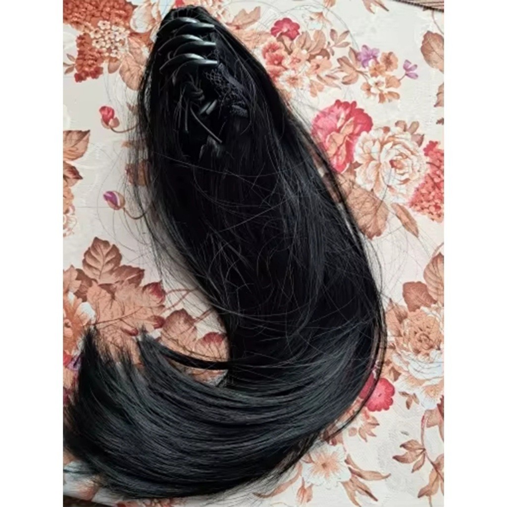 ยาว30CM แฮร์พีชหางม้า วิกผม ชิ้นหนา ดูเป็นธรรมชาติสุดๆ กิ๊บหนีบตัวใหญ่ แบบตรงสั้น 2สีให้เลือก - รูปที่ 7
