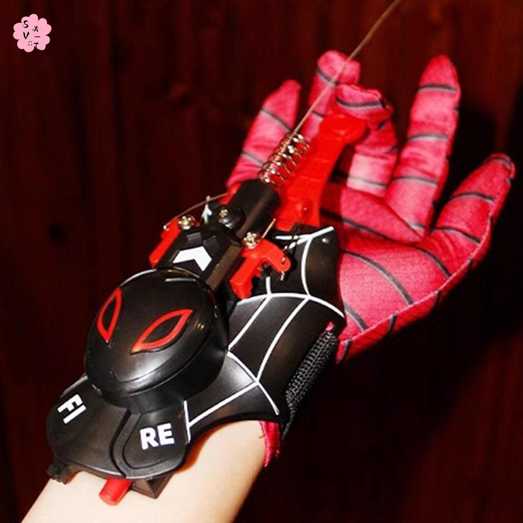 ไฟฟ้า Spider Web Shooter ของเล่น Auto Rewind Web Shooter เครื่องแต่งกายของเล่นสนุกกิจกรรมกลางแจ้งของ