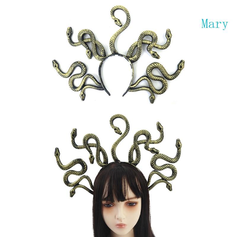 ที่คาดผมงู Gorgon Halloween Hairband สำหรับคอสเพลย์ธีม Greek Mythology เหมาะสำหรับผู้ใหญ่ในงาน Masqu