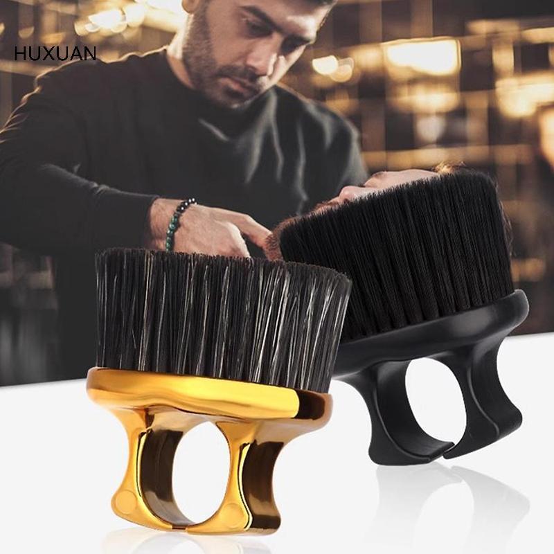 HUXUAN ช่างทําผมแปรงนิ้วมือตัดผมทําความสะอาด Hairbrush คอ Duster แปรงร้านตัดผมเครื่องมือจัดแต่งทรงผม
