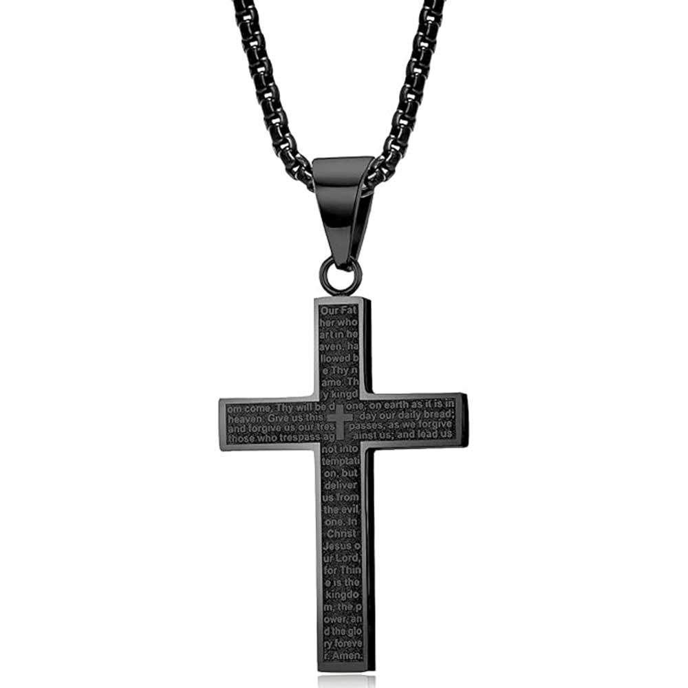 Stainless Steel Cross Necklace Men Non-Fade Unique Hip Hop Jewelry Women Jewelry