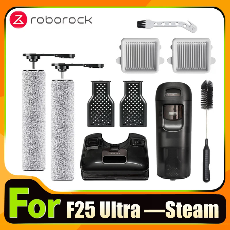 อุปกรณ์เสริมสําหรับ Roborock F25 Ultra / A30 Pro เครื่องดูดฝุ่นไอน้ําแปรง Roller และ Heap กรองสกปรกถังน้ําอะไหล่
