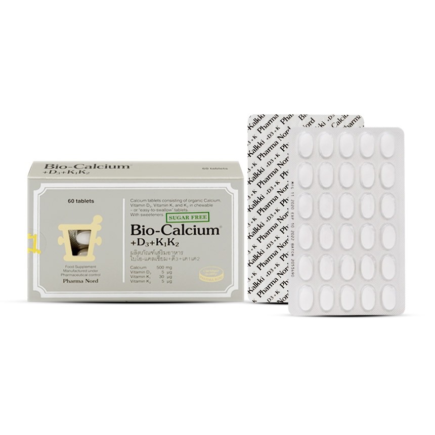 Bio-Calcium+D3+K แผง 30 เม็ด