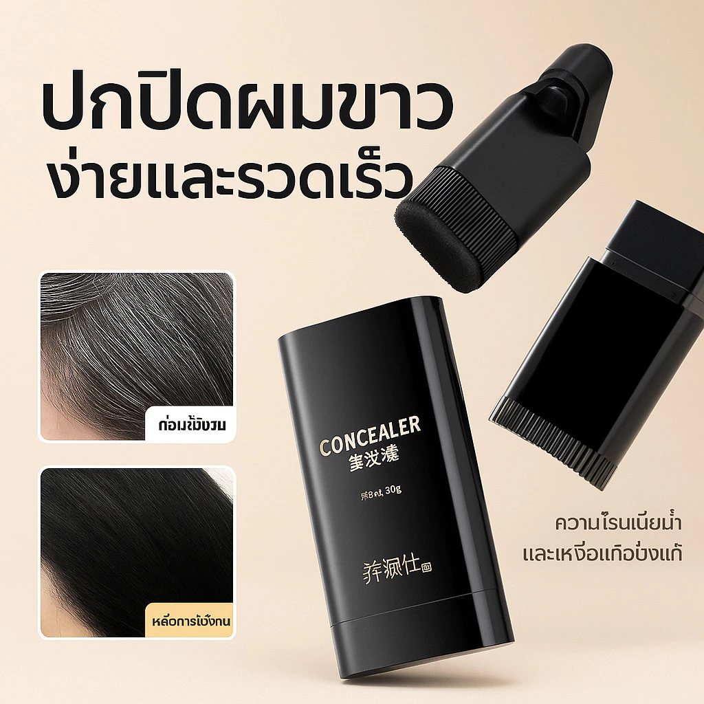 แปรงย้อมผมกันน้ำกันเหงื่อสำหรับทุกคนตลอดทั้งปี ใช้ง่าย ไม่ทำให้หนังศีรษะเปื้อน สกัดจากพืช