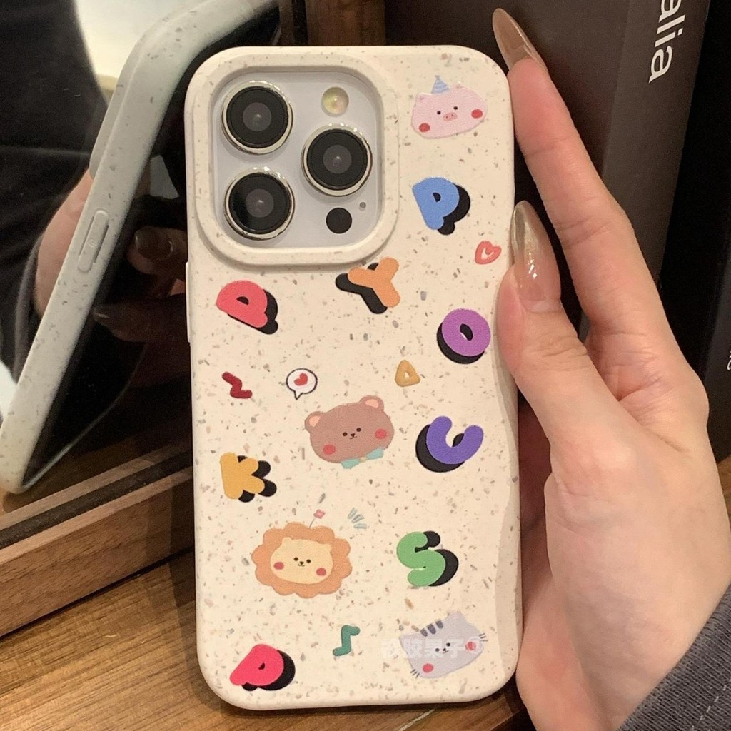 English Small Animals เหมาะสําหรับเคสโทรศัพท์ iPhone16 Apple 14/13/12/11pro ข้าวสาลีกันกระแทก xsma1.