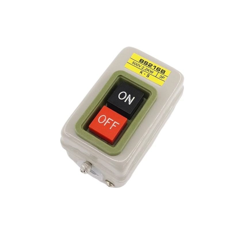 สวิตช์ปุ่มกดเริ่ม/หยุดโครงเหล็ก BS211B/BS216B/BS230B สำหรับไฟฟ้า 3 เฟส (นำเข้า)