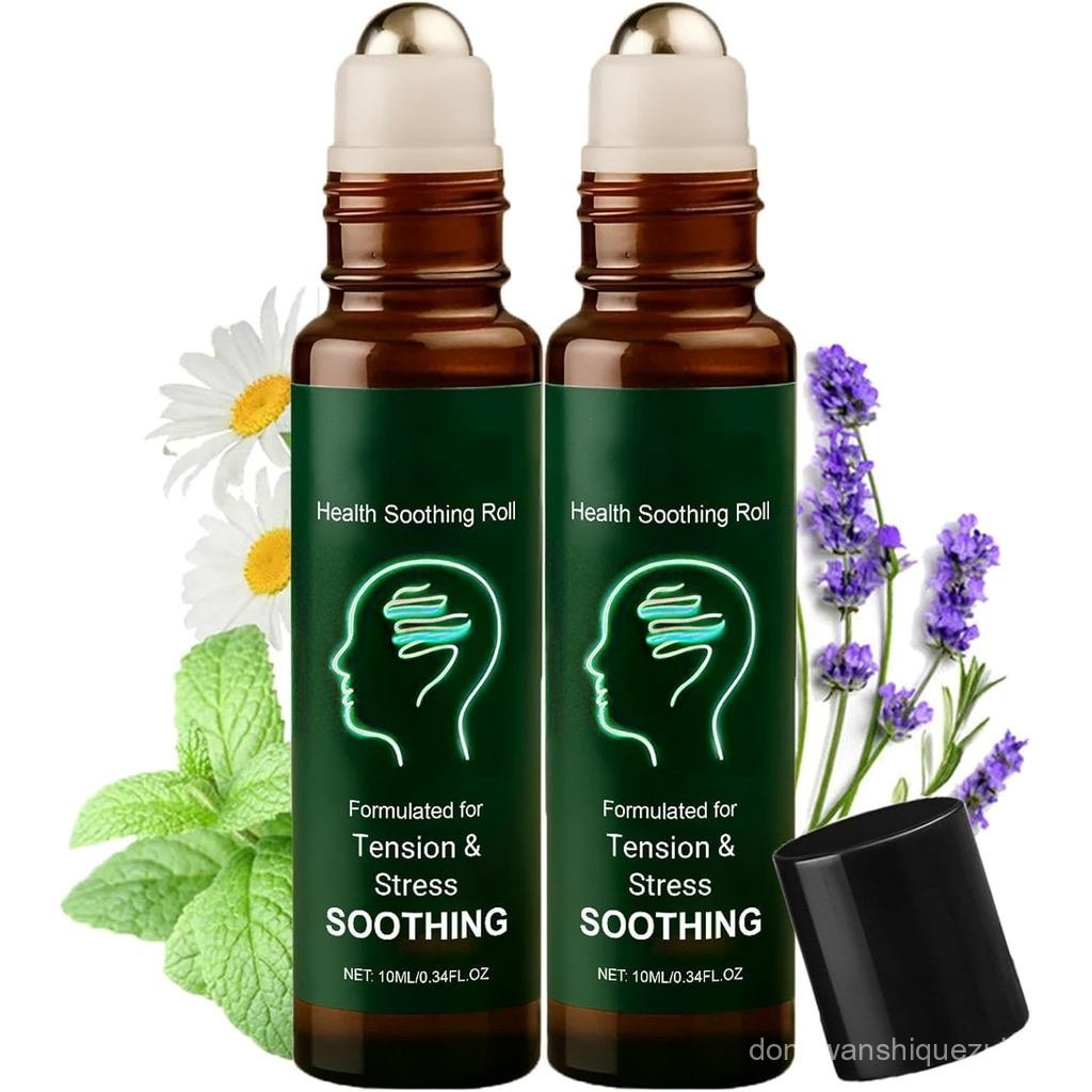 Florus Migraine Relief Roll-On, Migraine & Headaches Roll On Essential Oil 10ml, Soothing Peppermint