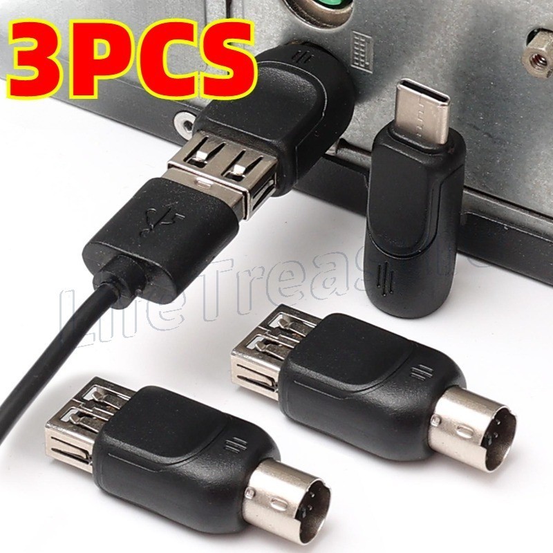 อะแดปเตอร์ USB C ถึง PS2 หญิง - อะไหล่เมาส์คีย์บอร์ด Plug & Play - ความหน่วงต่ํา, แบบสองทิศทาง - ตัวแปลงอินเทอร์เฟซ PS2 - ขั้วต่อการส่งข้อมูล