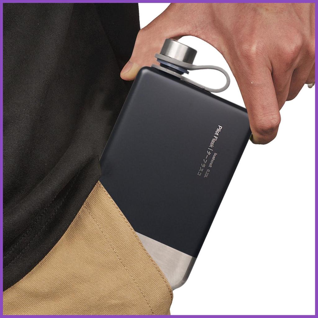 Hip Flask Leakproof Hip Flask สแตนเลสแบบพกพาขวดน้ําแบบใช้ซ้ําได้สําหรับตั้งแคมป์กลางแจ้ง Outing Coff