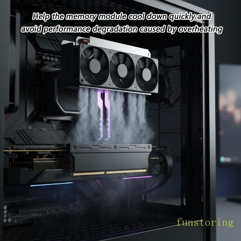 FUN Cooling Heatsink สําหรับ DDR5 DDR4 DDR3 หน่วยความจําการกระจายความร้อนอลูมิเนียมน้ําหนักเบาแผ่นกร