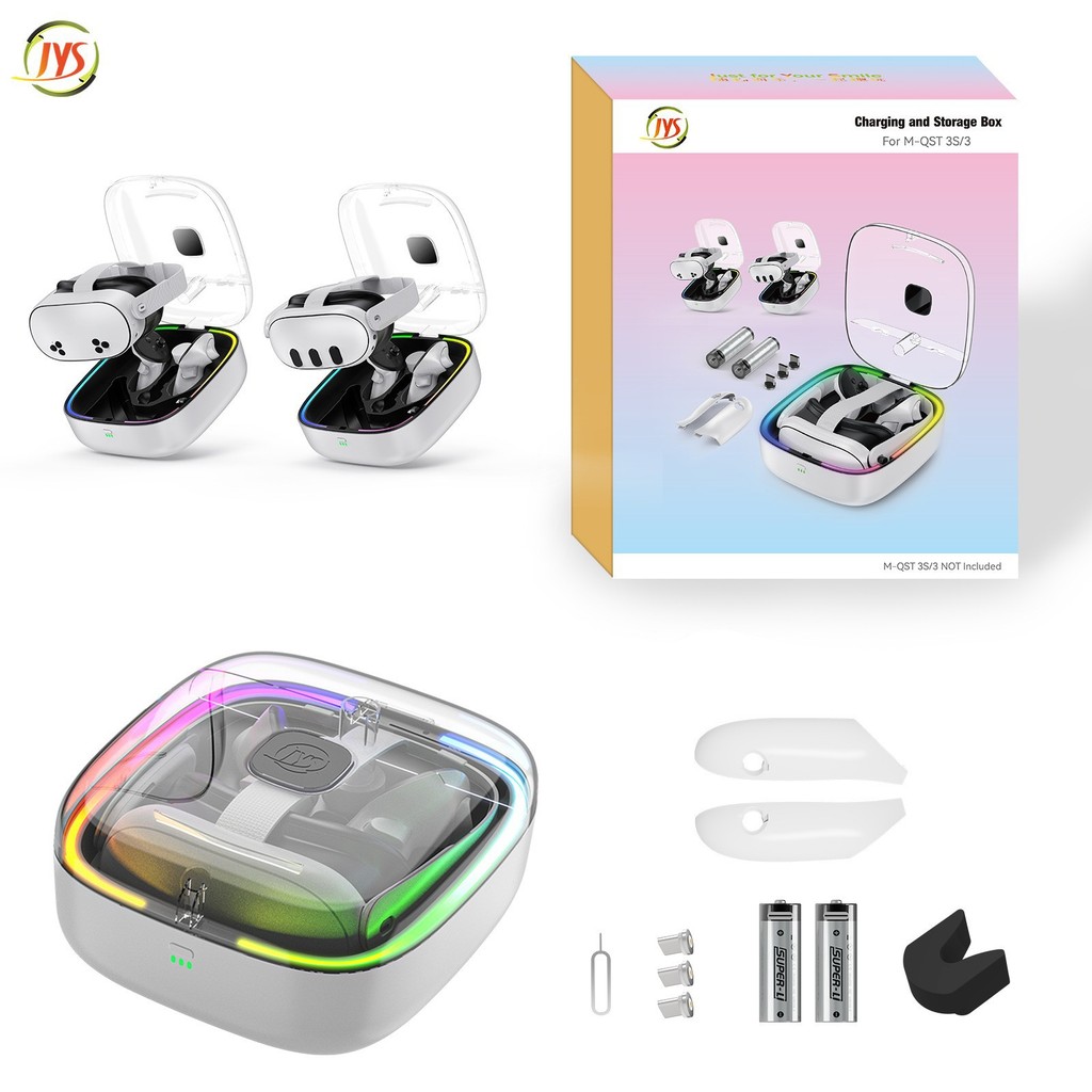 อัพเกรดเคสชาร์จสําหรับอุปกรณ์เสริม Meta Oculus Quest 3, สถานีชาร์จแม่เหล็กสําหรับชุดหูฟัง Meta Quest