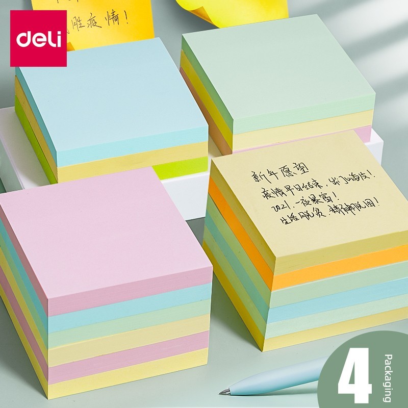 postit postit น่ารัก Deli 400สีสำนักงานพกบันทึกโพสต์อิท