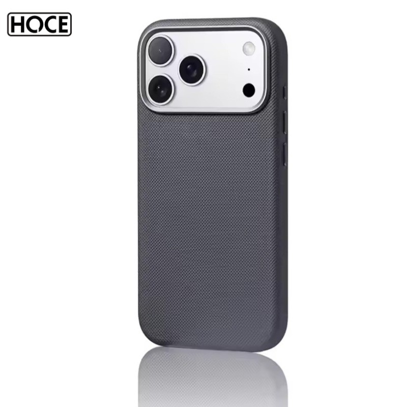 HOCE Luxury Diamonds Texture เคสโทรศัพท์หนังสําหรับ IPhone 17 Pro Max 16 15 14 13 ธุรกิจ Simple ซ่อนฝาครอบแม่เหล็ก