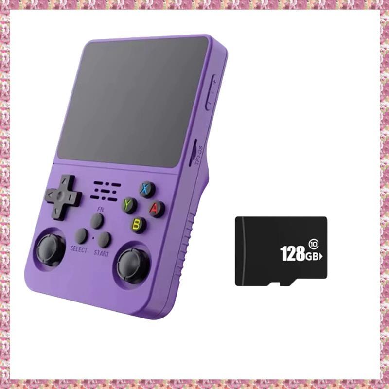 [VCPR] R36S 128GB คอนโซลวิดีโอเกมมือถือ 3.5 "หน้าจอ IPS Dual 3D จอยสติ๊ก 3200mah แบตเตอรี่