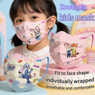 หน้ากากอนามัยเด็ก ขนาด 3-12 ปี ดีไซน์การ์ตูนสีขาบรูปกระต่ายแ…