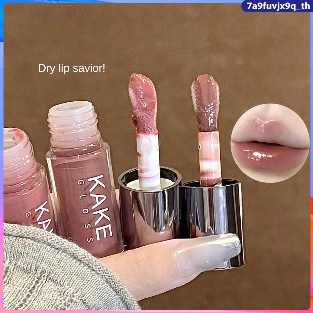 KAKE Glass Crystal Jelly Lip Gloss ลิปเอสเซนส์ น้ำมันบำรุงผิว ลิปสติกเนื้อบางเบา แต่งแต้มสีง่าย ลิปเ