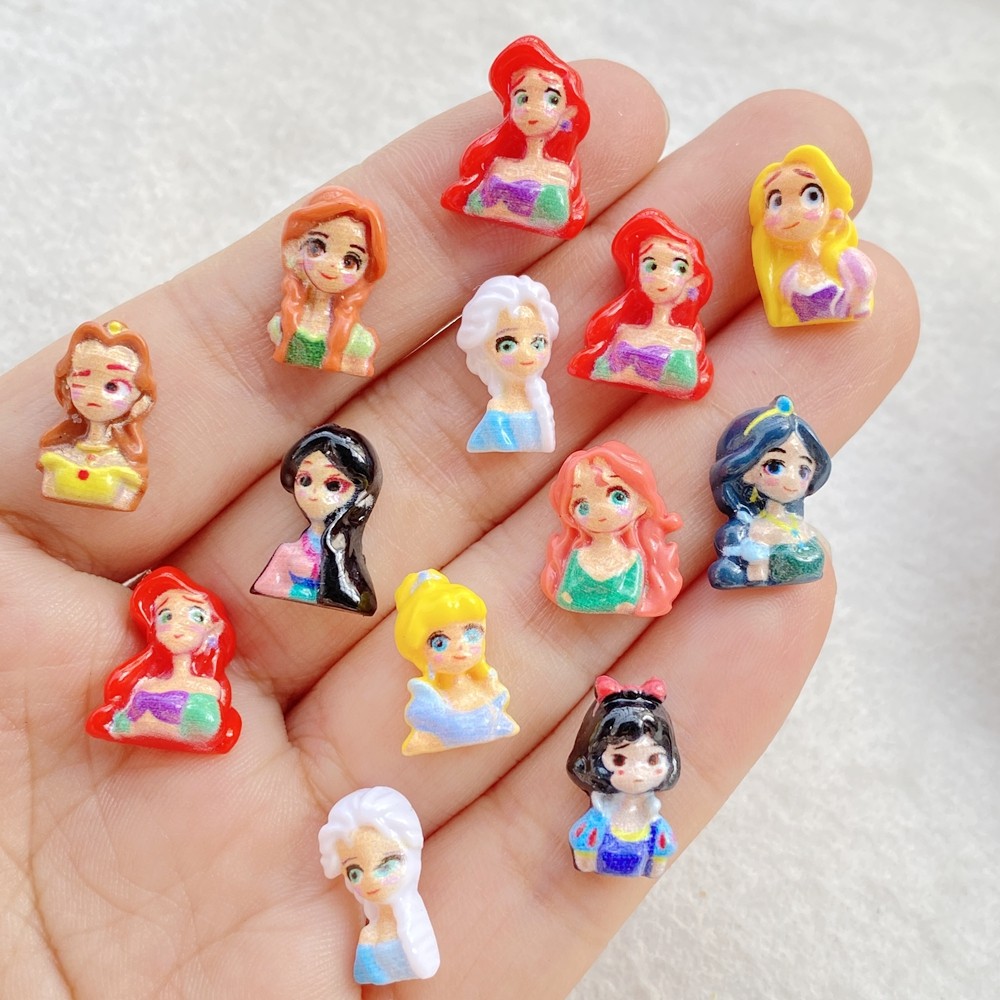 50 ชิ้นผสมเล็บเรซิ่นผสมการ์ตูน Disney Princess Charms Rhinestones DIY Craft สําหรับเล็บ 3D เครื่องประดับ ราคาถูก Shopee Lazada