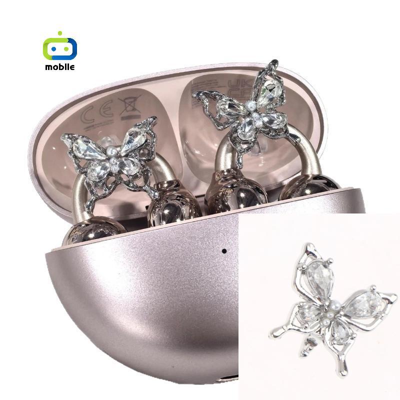 [maygood] 2 ชิ้น Rhinestone Decor สําหรับคลิปบนหูฟังเปิดหูตกแต่ง Zirconia หูฟังอุปกรณ์เสริมถอด DIY หูฟังตกแต่ง {TH}