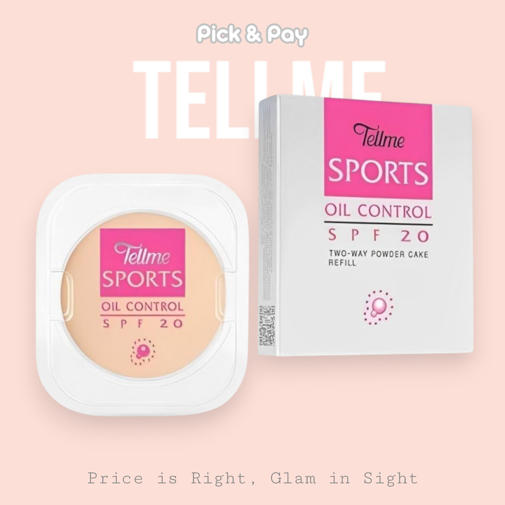 Tellme Sports oil control two-way powder cake SPF20 แป้งเท็ลมี สปอร์ต ออยล์ คอลโทรล ทูเวย์ พาวเดอร์