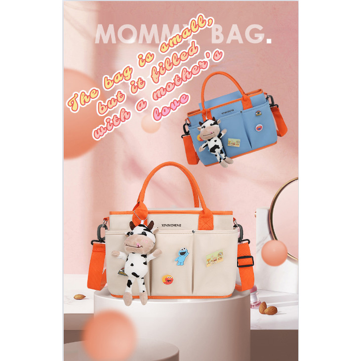 4in1 กันน้ําขนาดใหญ่กระเป๋าผ้าอ้อมชุดผ้าอ้อมคลอดบุตรกระเป๋าเด็กไหล่/รถเข็นเด็ก/Messenger/Tote Mommy 