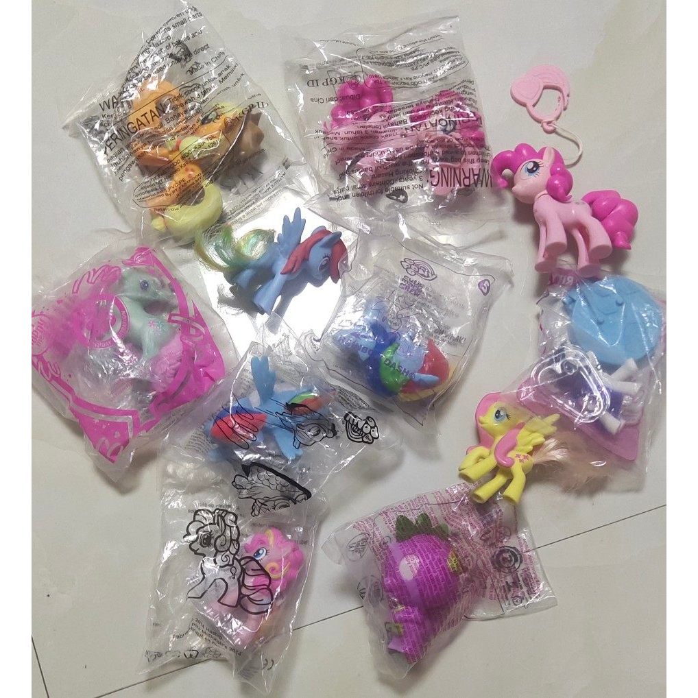 McDonalds Burger King My Little Pony ของเล่นเครื่องประดับตุ๊กตา Biqi Yunbao นุ่มหายาก Suilong ของเล่