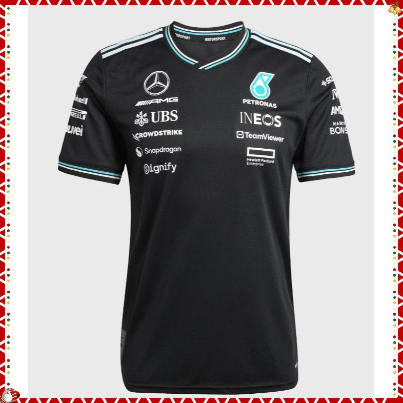 Mercedes AMG Petronas F1 Team Polo เสื้อยืด แบบ 1:1