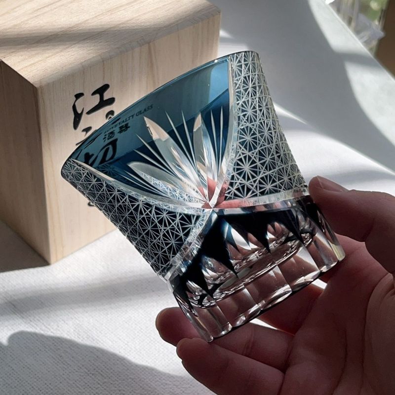 [แก้ว] Edo Kiriko Crystal Premium Whisky Glass/แก้วเบียร์-Light Luxury Glass.