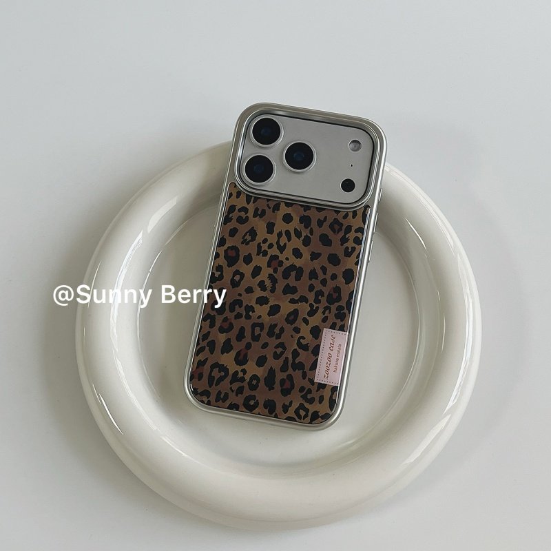 พรีเมี่ยมเสือดาวพิมพ์เคสโทรศัพท์ Anti-Fall สําหรับ iPhone 17 Promax 16 Promax 15 Promax 11 12 13 14plus 15plus 16e 16plus 15pro 17pro 17air - รูปที่ 4