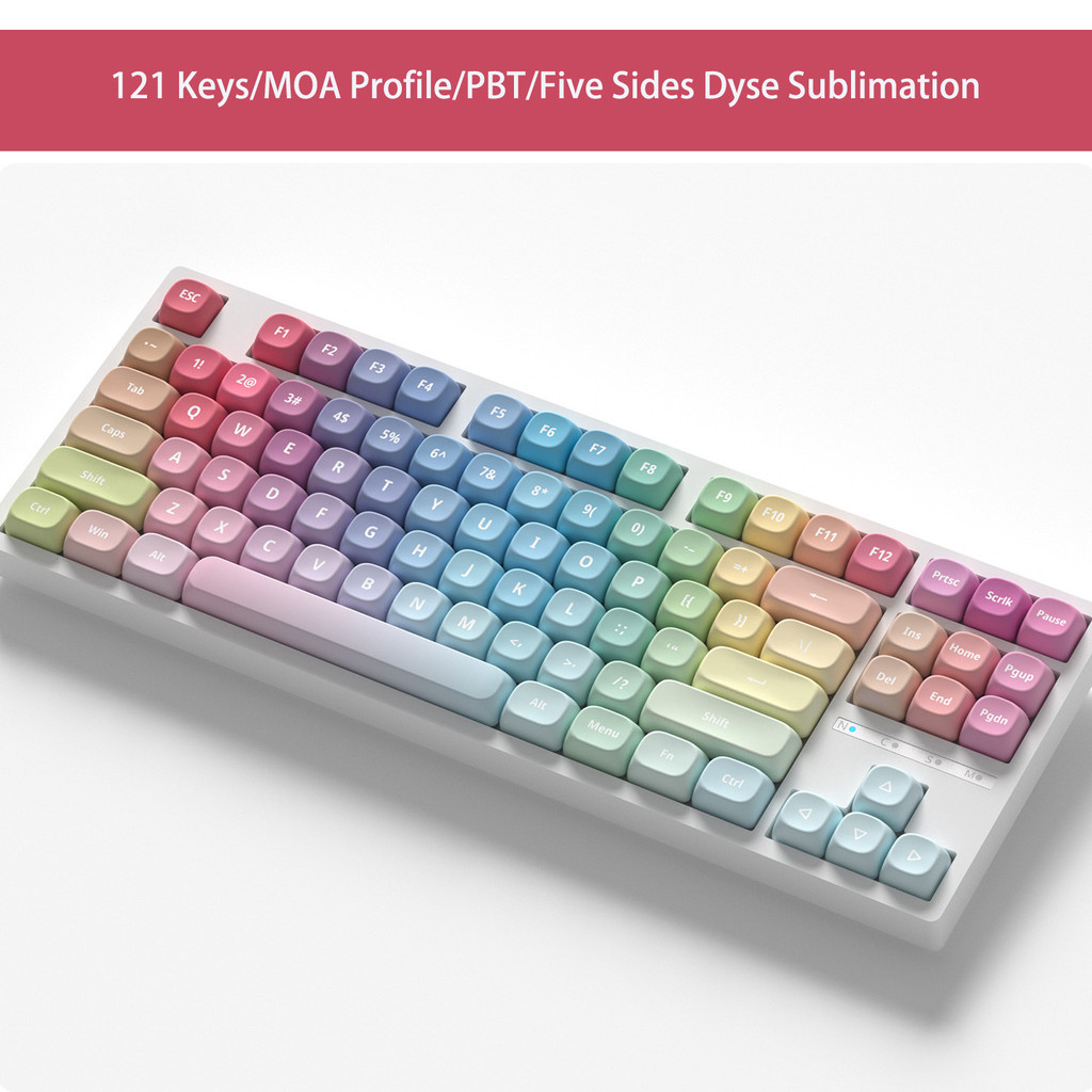 ชุดปุ่มกด PBT สี 121-คีย์ MOA รอบสูงน่ารักปรับให้เข้ากับ 60-108 พร้อมคีย์บอร์ดแบบกลไก ราคา ถูกที่สุด ดีลบีเคเค แกลเลอรีภาพที่ 3