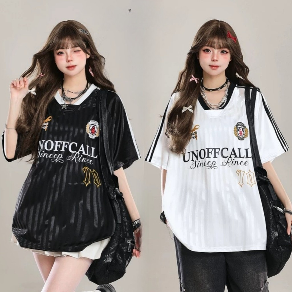 Chaistyle ฤดูร้อนยอดนิยม เสื้อยืดแขนสั้น สไตล์อเมริกันสตรีท หลวมแมทช์ลุคง่าย กีฬาสบาย
