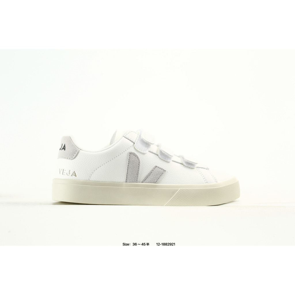 รองเท้าผ้าใบสีขาวคลาสสิก Veja Leather Extra sneakers Spring Summer Simple All-Match Style