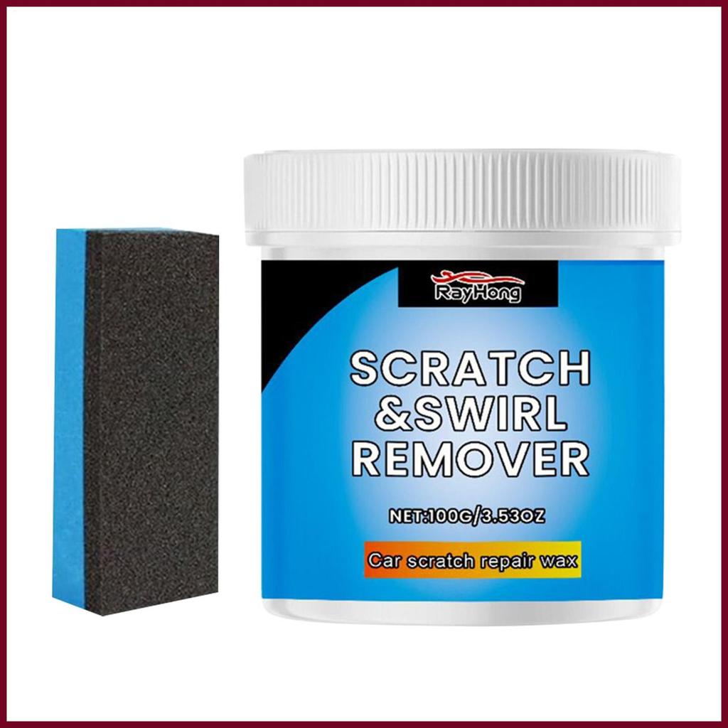 Car Scratch Remover 100g ขี้ผึ้งเคลือบฟองน้ํา Auto Paint Scratch Remover สําหรับรถบรรทุกอัตโนมัติซัก