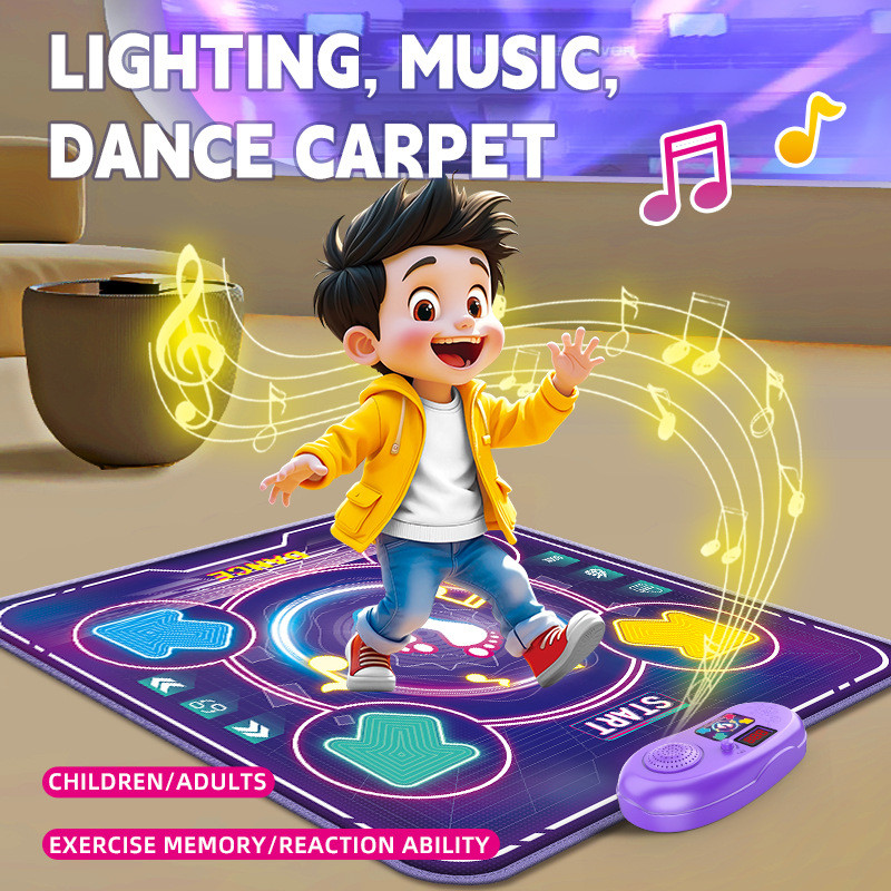 Bluetooth Music Dancing Mat Exercise Trainer Game Fitness Height Jumping Mat Light Children's Toy