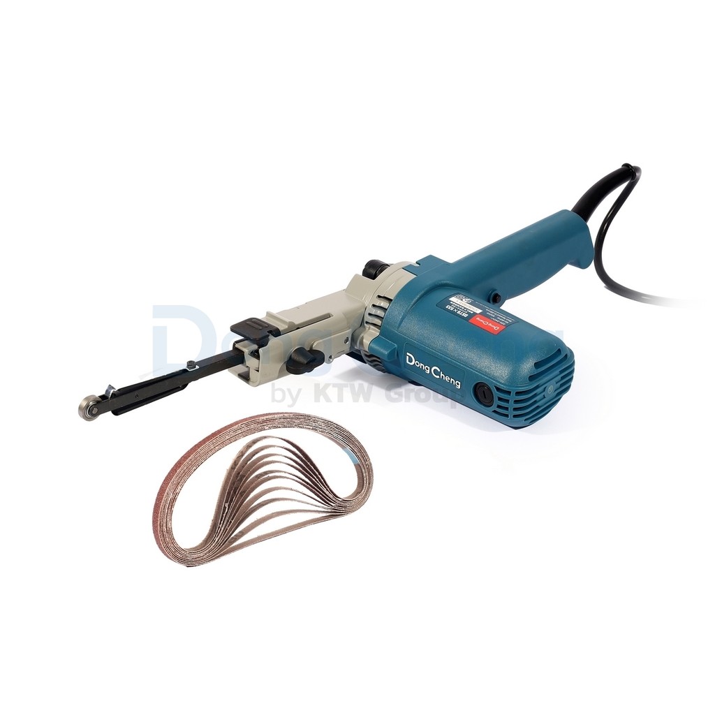 DONG CHENG DST9x533 เครื่องขัดกระดาษทรายสายพาน 9x533มม. กำลัง 500W ความเร็วกระดาษทราย5-28ม./วินาที (ดองเช็ง)