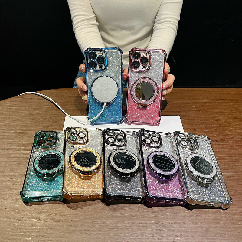 เคสซิลิโคนนิ่ม  กระจก หรูหรา สําหรับ Redmi A5 A3 14C Note14 4G RedmiA5 RedmiA3 แบบใหม่ ตั้งได้ 053