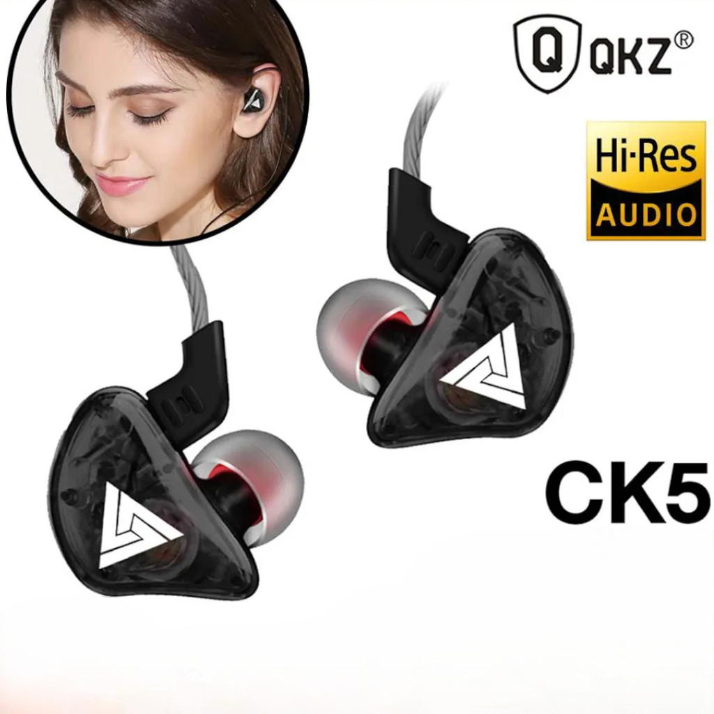 (ต้นฉบับ 100%) QKZ หูฟัง In-Ear แบบมีสาย 3.5 มม. HiFi พร้อมไมโครโฟน - QKZ-CK5