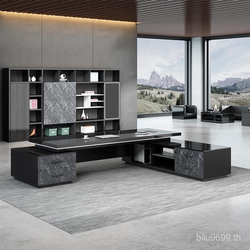 โต๊ะ Supervisor สไตล์ตาราง Manager Designer Boss ตารางแฟชั่นใหญ่โต๊ะทํางานเก้าอี้ President เดี่ยวบร