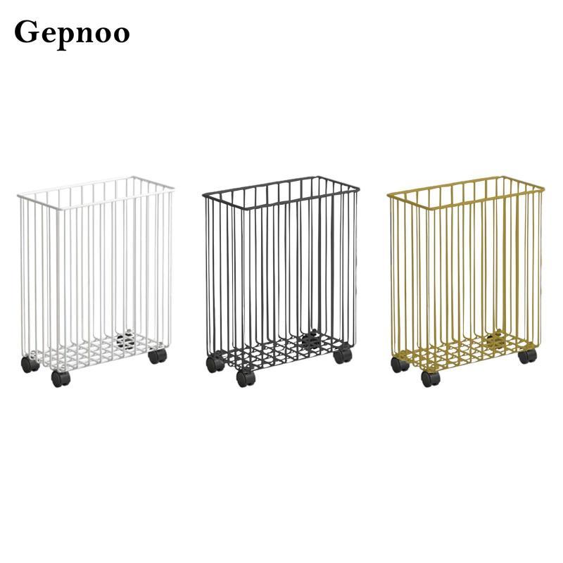 [Gepnoo] Home Gym Storage Rack Rolling Laundry Basket ตะกร้าเก็บอุปกรณ์กีฬา
