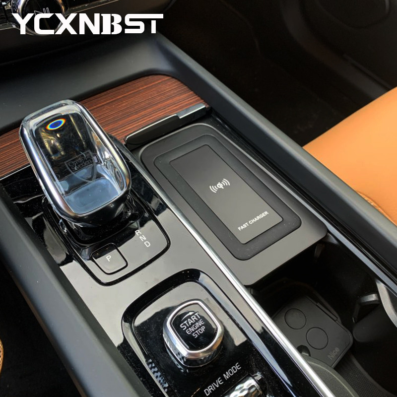 รถไร้สายชาร์จ fast Charger ชาร์จผู้ถือโทรศัพท์สําหรับ Volvo XC90 S90 V90 XC60 S60 V60 XC60 2018-2025