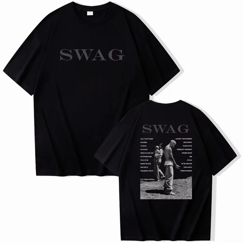 เสื้อยืด Bieber SWAG 2026 Justin Album แบบสองด้าน คอกลม แขนสั้น ของขวัญสำหรับแฟนๆ