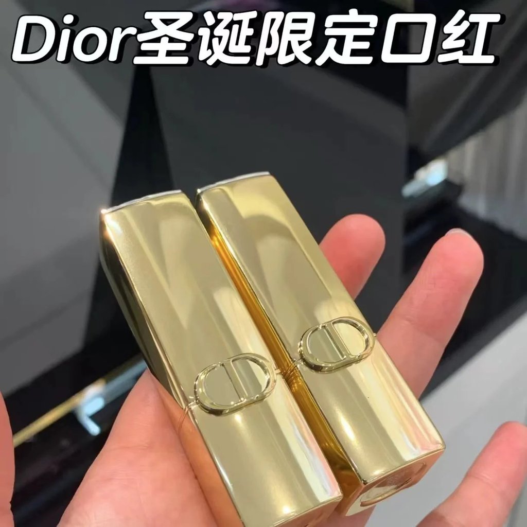 Dior Dior 2025 Christmas Limited Lipstick 217 Pink Dior Nude Gold Tube 999 Velvet 720 ลิปสติก 188 กล