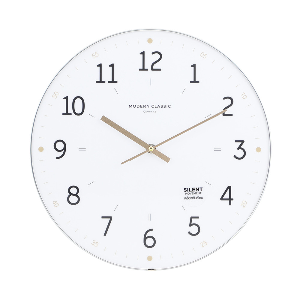 INDEX LIVING MALL นาฬิกาติดผนัง รุ่นไทม์ฟลายส์ ขนาด 14 นิ้ว - สีขาว/ดำ